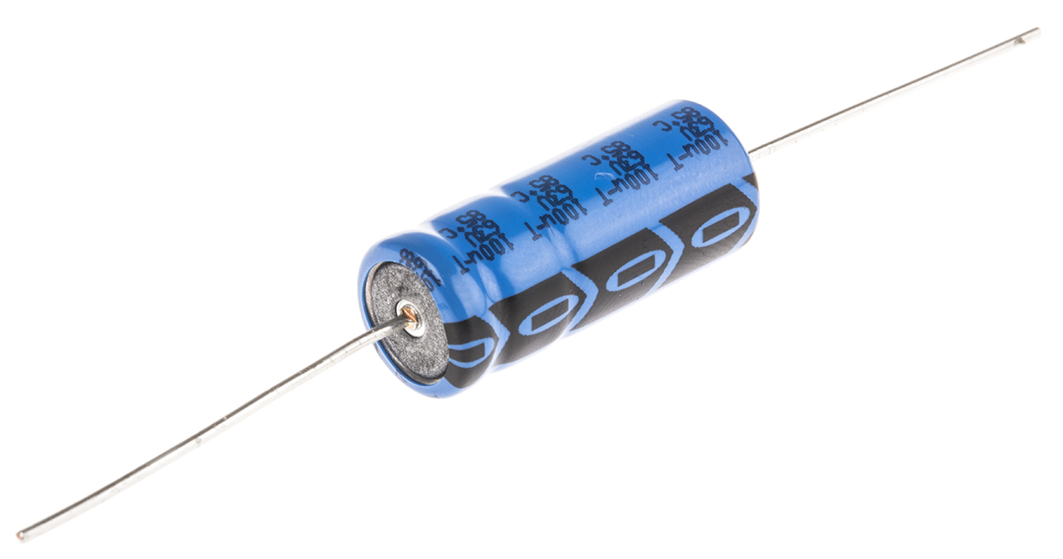 Vishay 100μF Aluminium Electrolytic Capacitor 63V dc, Axial, Through Hole - MAL203138101E3