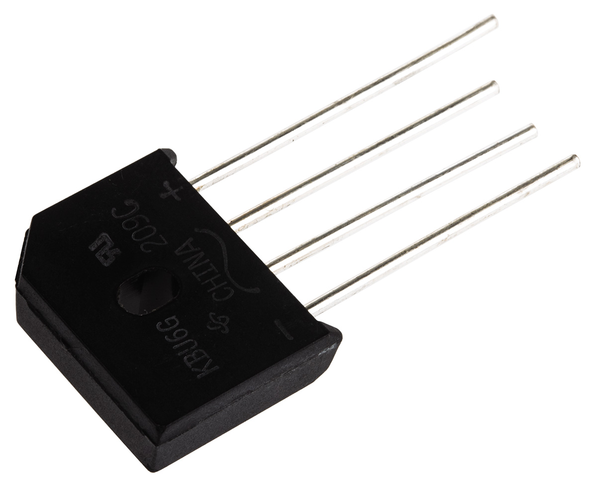 Vishay Bridge Rectifier, 6A, 400V, 4-Pin