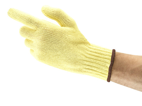 Ansell 70-215 Yellow Kevlar Cut Resistant Gloves, Size 7, Neptune Coating