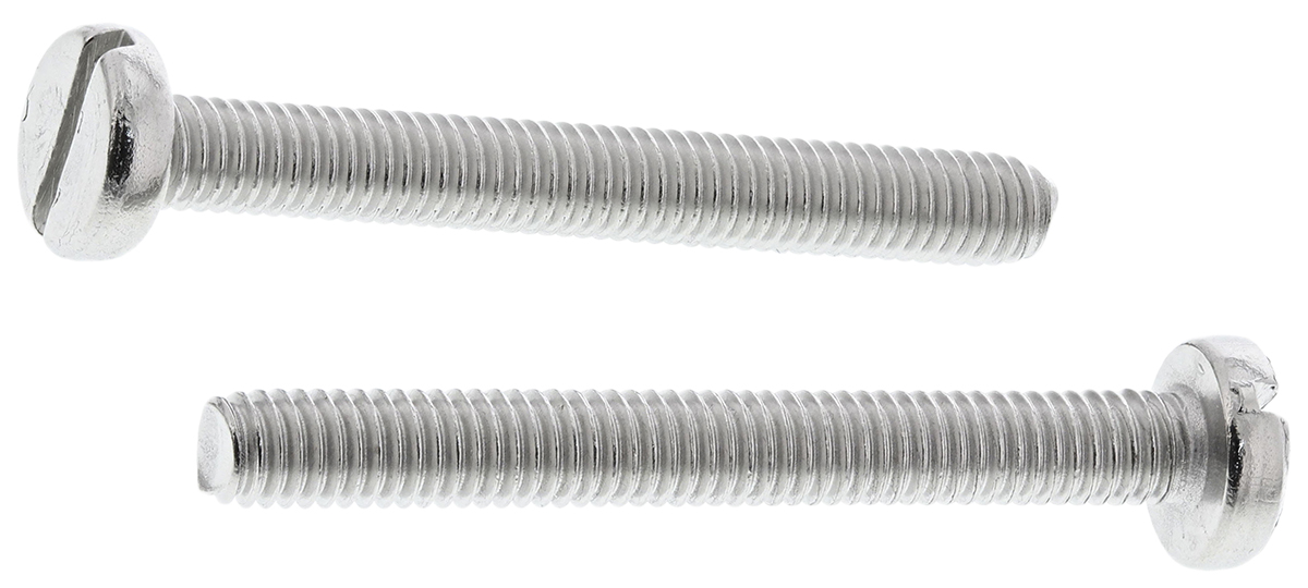 RS PRO Slot M3 Pan A2 304 Stainless Steel Machine Screws DIN 85 x 25.0mm