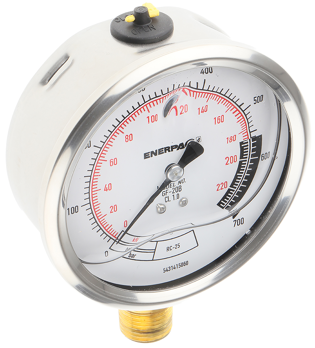 Enerpac Analogue Pressure Gauge 700bar Bottom Entry 100mm Outside Diameter