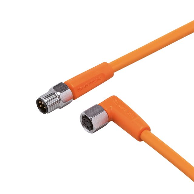 ifm electronic Male 1 way M8 to Female 1 way M8 Sensor Actuator Cable, 1 m
