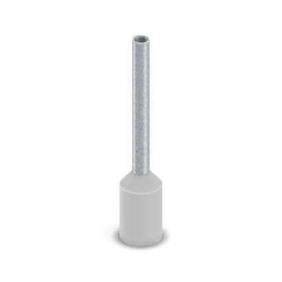 Phoenix Contact, 75-12 GY, AI-GB 0 Insulated Bootlace Ferrule, 12mm Pin Length, 1.3mm Pin Diameter, Grey