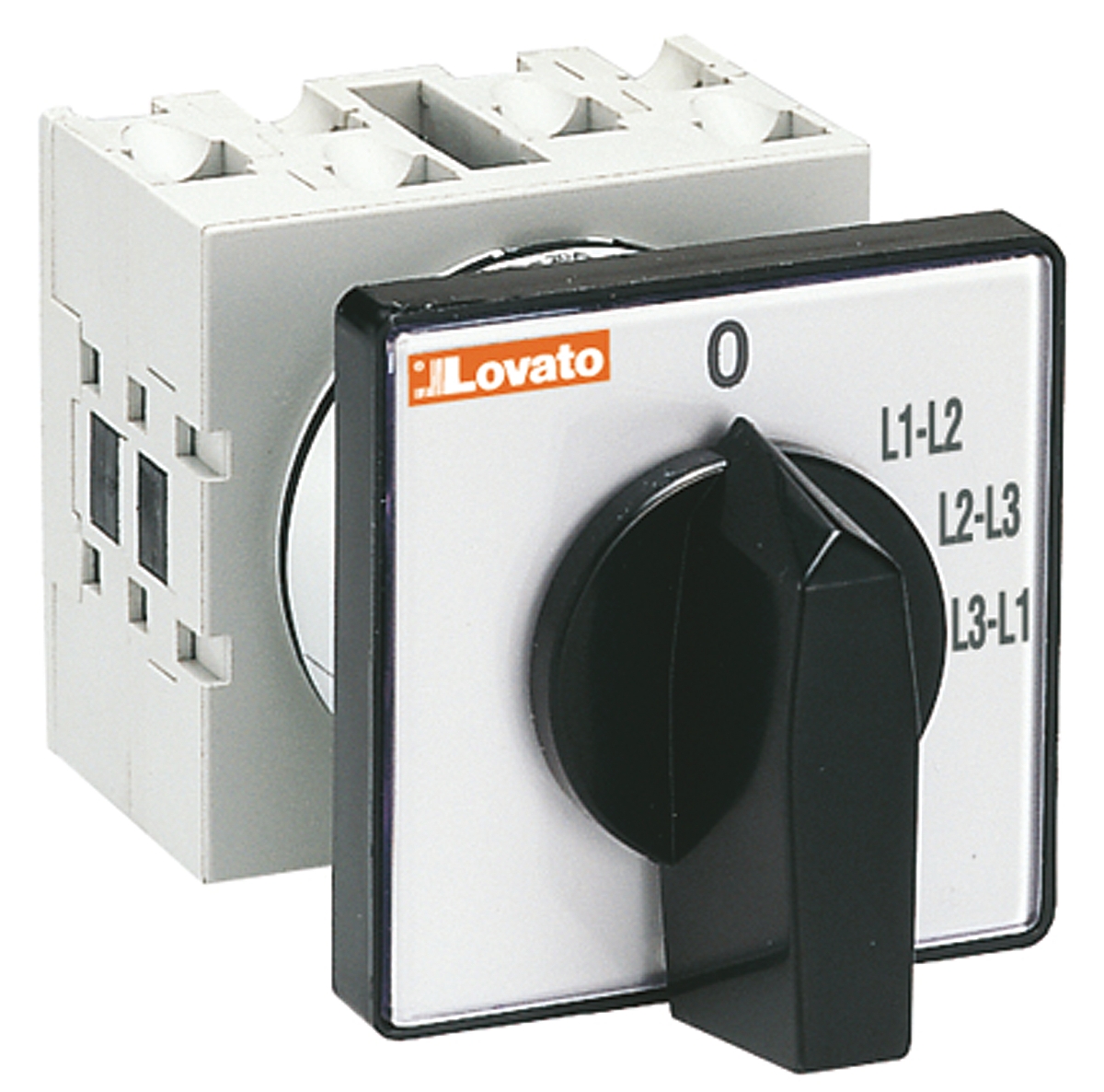 Lovato 4 Position 30° Voltmeter Cam Switch, 16A, Knob Actuator