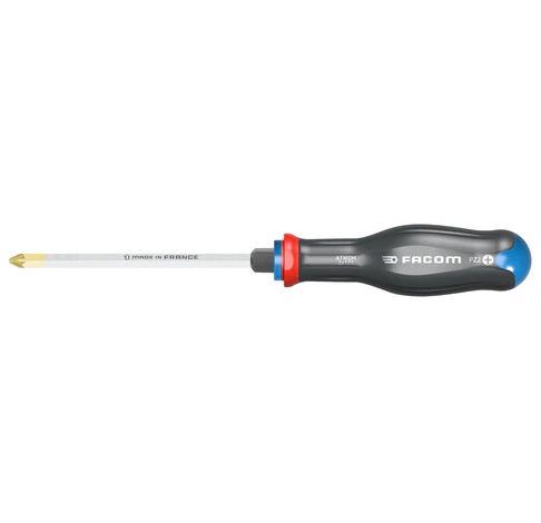 Facom Pozidriv Screwdriver, PZ1 Tip, 100 mm Blade, 209 mm Overall
