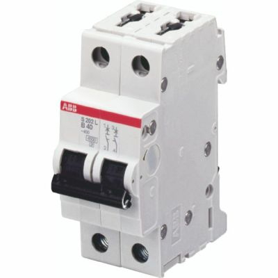 ABB System Pro M Compact S200L MCB, 2P, 6A Curve C, 400V AC, 6 kA Breaking Capacity
