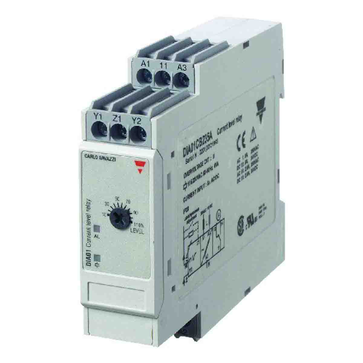Carlo Gavazzi Current Monitoring Relay, 1 Phase, SPDT, DIN Rail