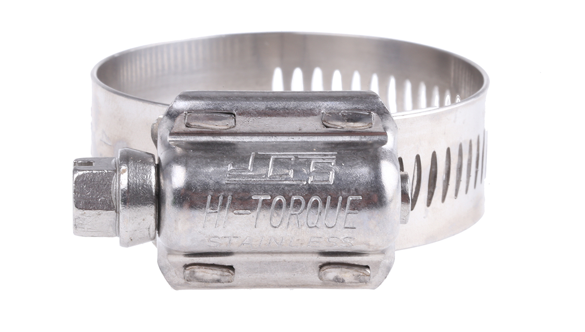 HI-TORQUE Stainless Steel Slotted Hex Worm Drive, 16mm Band Width, 25 → 45mm ID