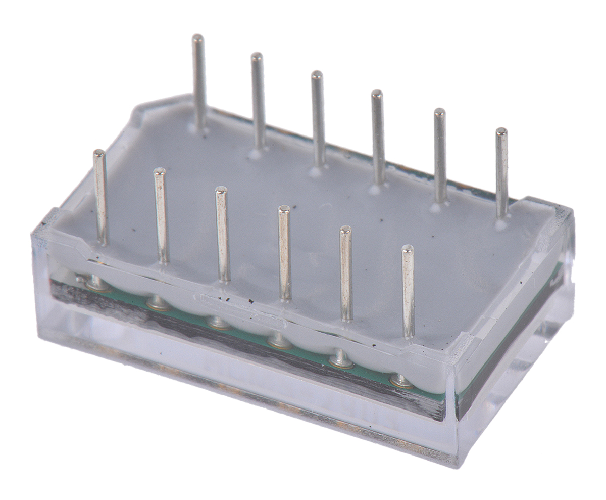 HCMS-2903 Broadcom 4 Digit Dot Matrix LED Display, 7 x 5 Dot Matrix Green 0.11 mcd 3.7mm