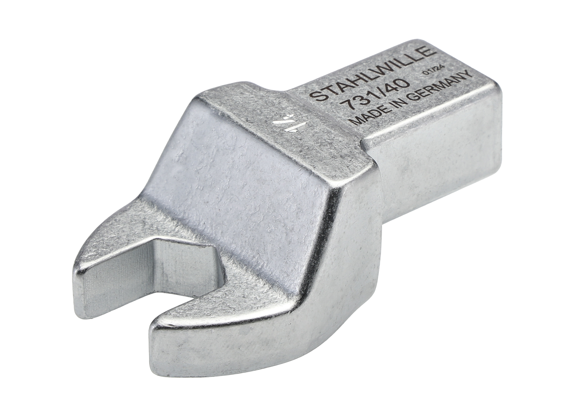 STAHLWILLE 731/40 Series Open Ended Insert Insertion Wrench, 14 mm, 14 x 18mm Insert, Chrome Plated Finish