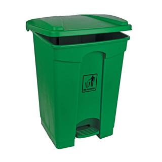 Robert Scott 45L Polypropylene Pedal Bin 45L Green Pedal Polypropylene Waste Bin