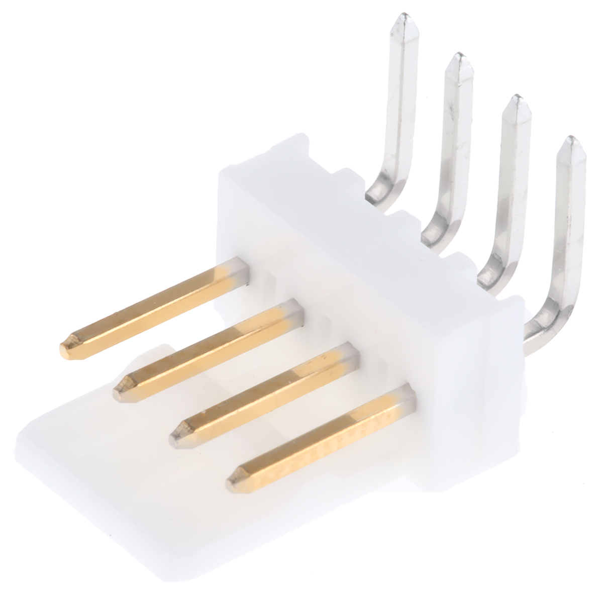 Molex KK 254 Series Right Angle Through Hole Pin Header, 4 Contact(s), 2.54 mm Pitch, 1 Row, Unshrouded