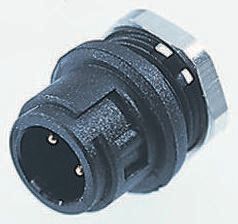 binder Circular Connector, 3 Contacts, Panel, Subminiature Connector, Plug, Male, IP40, 710 Series