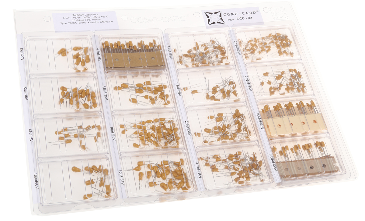 Nova, Through Hole Tantalum Capacitor Kit 500 pieces