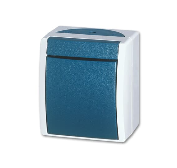 ABB Blue Rocker Light Switch, 2 Way, 1 Gang, 2CKA001085A