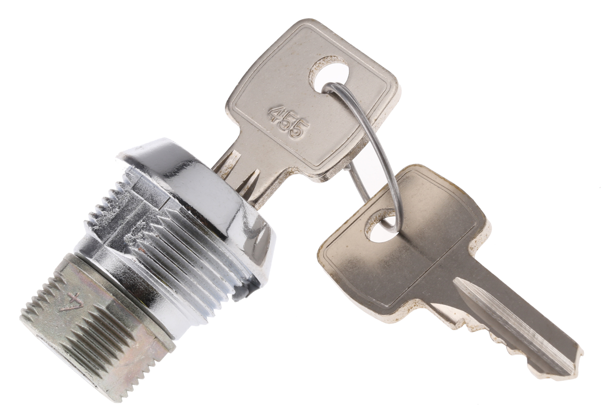 Euro-Locks a Lowe & Fletcher group Company Camlock, 13mm Panel-to-Tongue, 20.1 x 17.6mm Cutout, Key Unlock