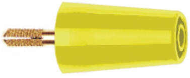 Staubli Yellow, Male to Female Test Connector Adapter With Brass contacts and Gold Plated - Socket Size: 4mm