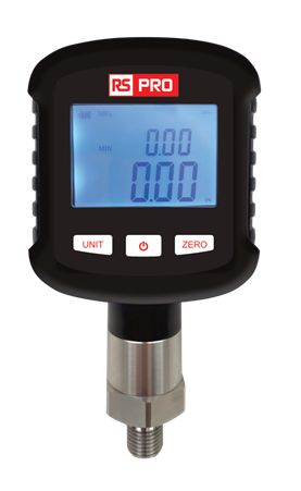 RS PRO G 1/4 Digital Pressure Gauge 160bar Bottom Entry
