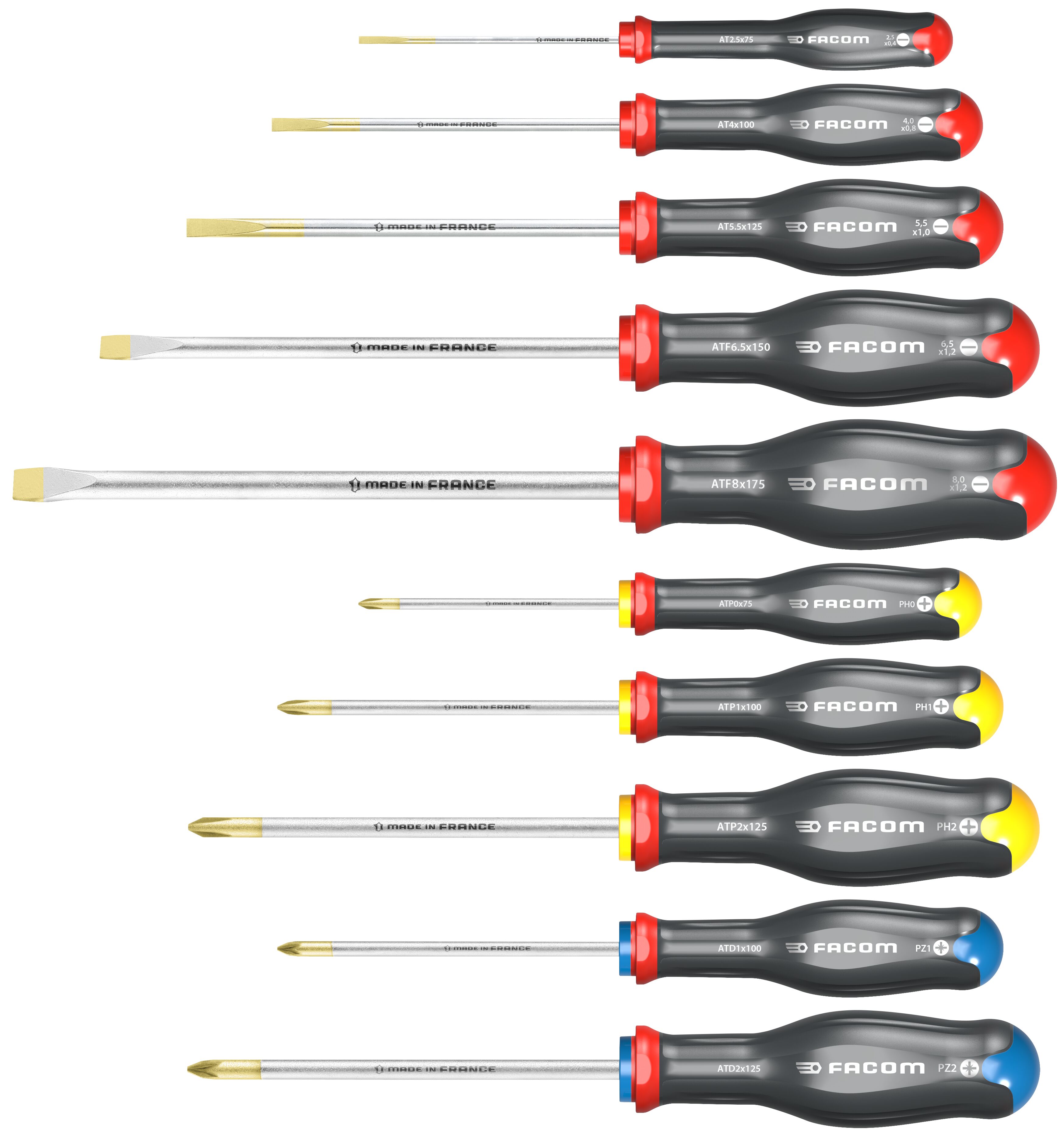Facom Phillips; Pozidriv Screwdriver Set