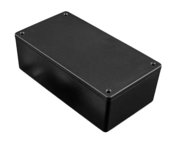 Hammond 1591 Series Black Flame Retardant ABS Enclosure, IP54, Black Lid, 152 x 82 x 47mm
