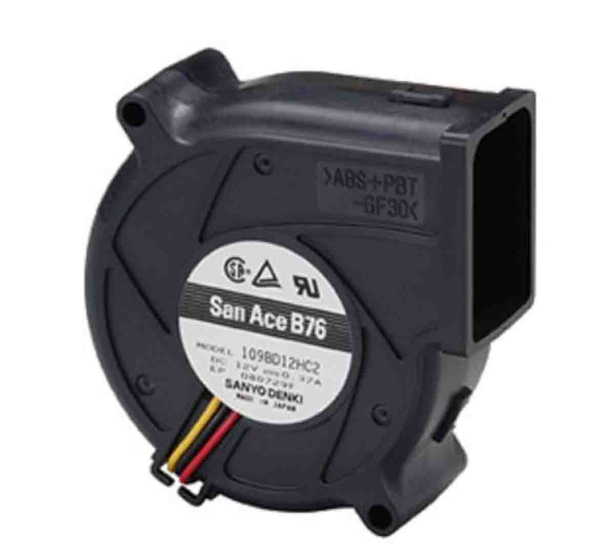 Sanyo Denki San Ace B76 9BD Series Blower, 24 V dc, 12.7cfm, DC Operation, 76x30mm