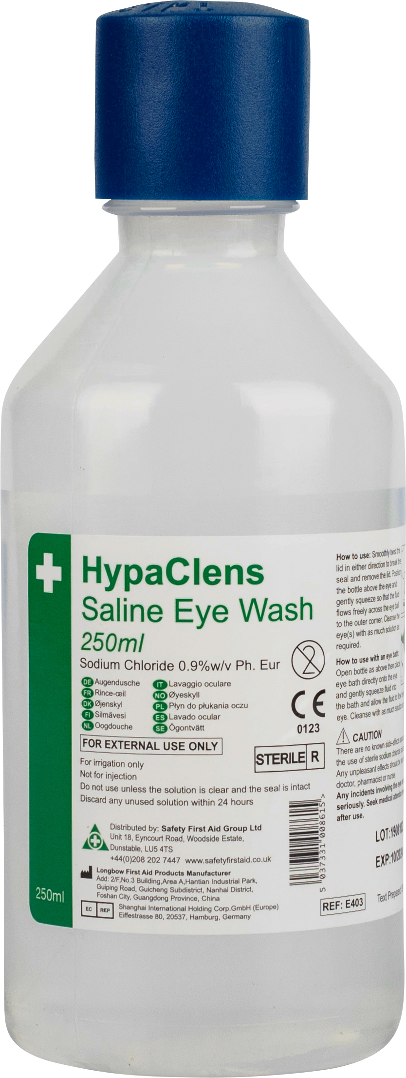 RS PRO Portable Eye Wash Bottle, 250ml