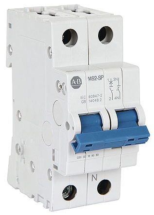Allen Bradley 1492 1492-SPM MCB, 2P, 5A Curve B, 277V AC, 96V DC, 10 kA Breaking Capacity