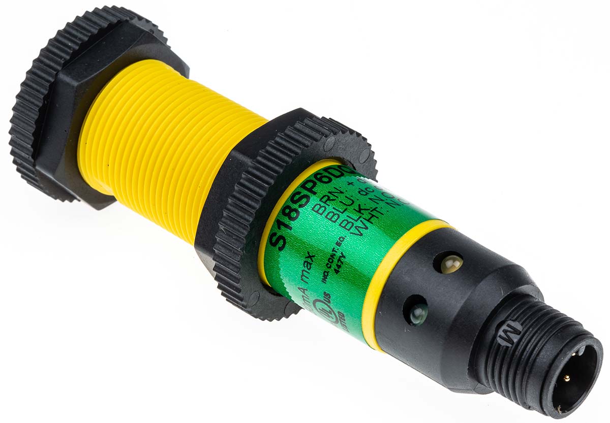 Banner Diffuse Photoelectric Sensor, Barrel Sensor, 0 → 100 mm Detection Range