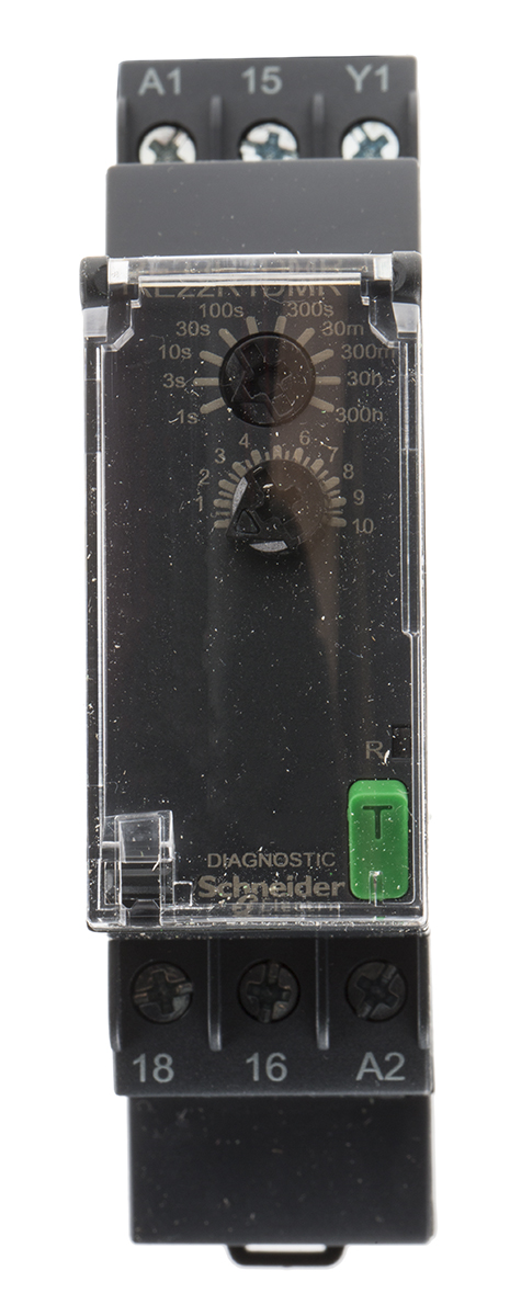 Schneider Electric Harmony Time Series DIN Rail Mount Timer Relay, 24 → 240V ac/dc, 1-Contact, 0.05 → 1s,