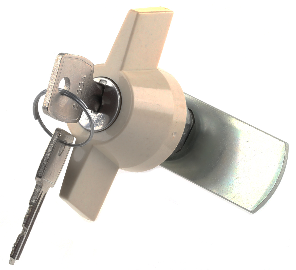 Euro-Locks a Lowe & Fletcher group Company Camlock, 13.2mm Panel-to-Tongue, 22.3 x 19.2mm Cutout, Key Unlock