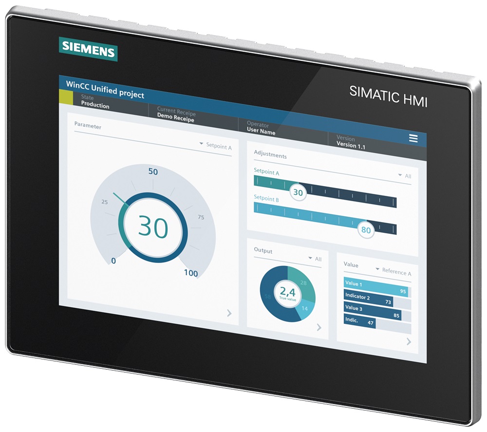 Siemens SIMATIC Series MTP1000 Unified Comfort HMI Panel - 10.1 in, TFT Display, 1280 x 800