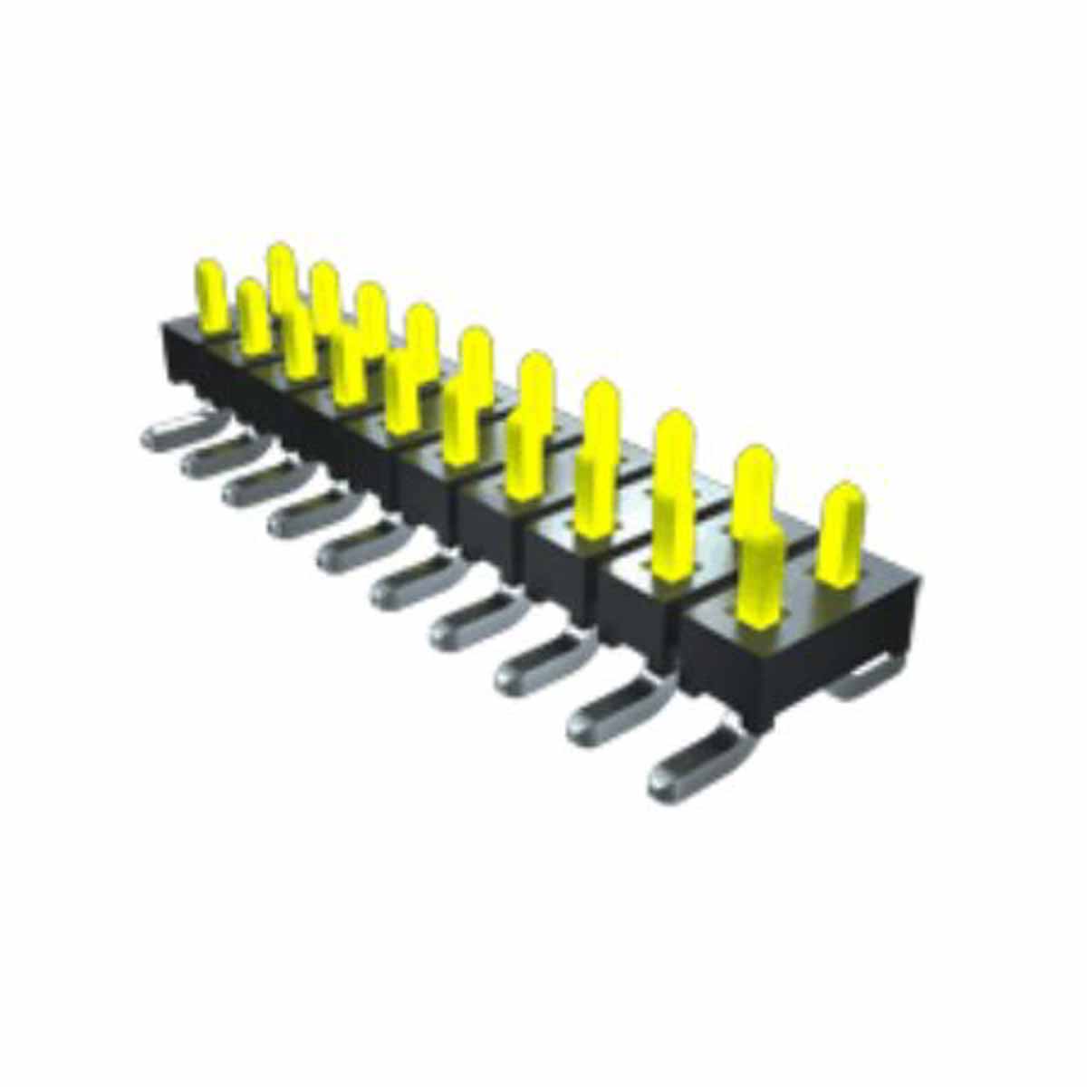Samtec TMM Series Right Angle Surface Pin Header, 10 Contact(s), 2 mm Pitch, 2 Row, Unshrouded
