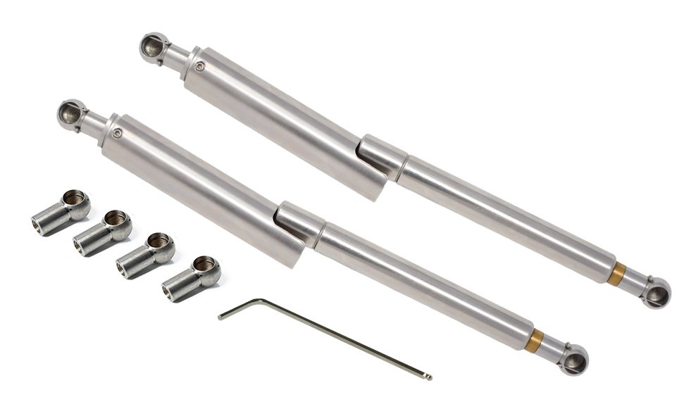 RS PRO Steel Gas Struts, with Ball & Socket Joint, 700.0mm Extended Length, 300.0mm Stroke Length