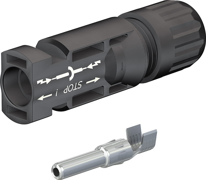 Staubli Cable Coupler MC4 Series, Male, Panel Mount Solar Connector, Cable CSA, 4mm², Rated At 39A, 1 kV PV-KST4