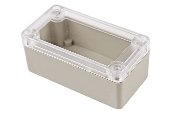 Hammond RP Series Light Grey ABS General Purpose Enclosure, IP65, Clear Lid, 95 x 50 x 40mm