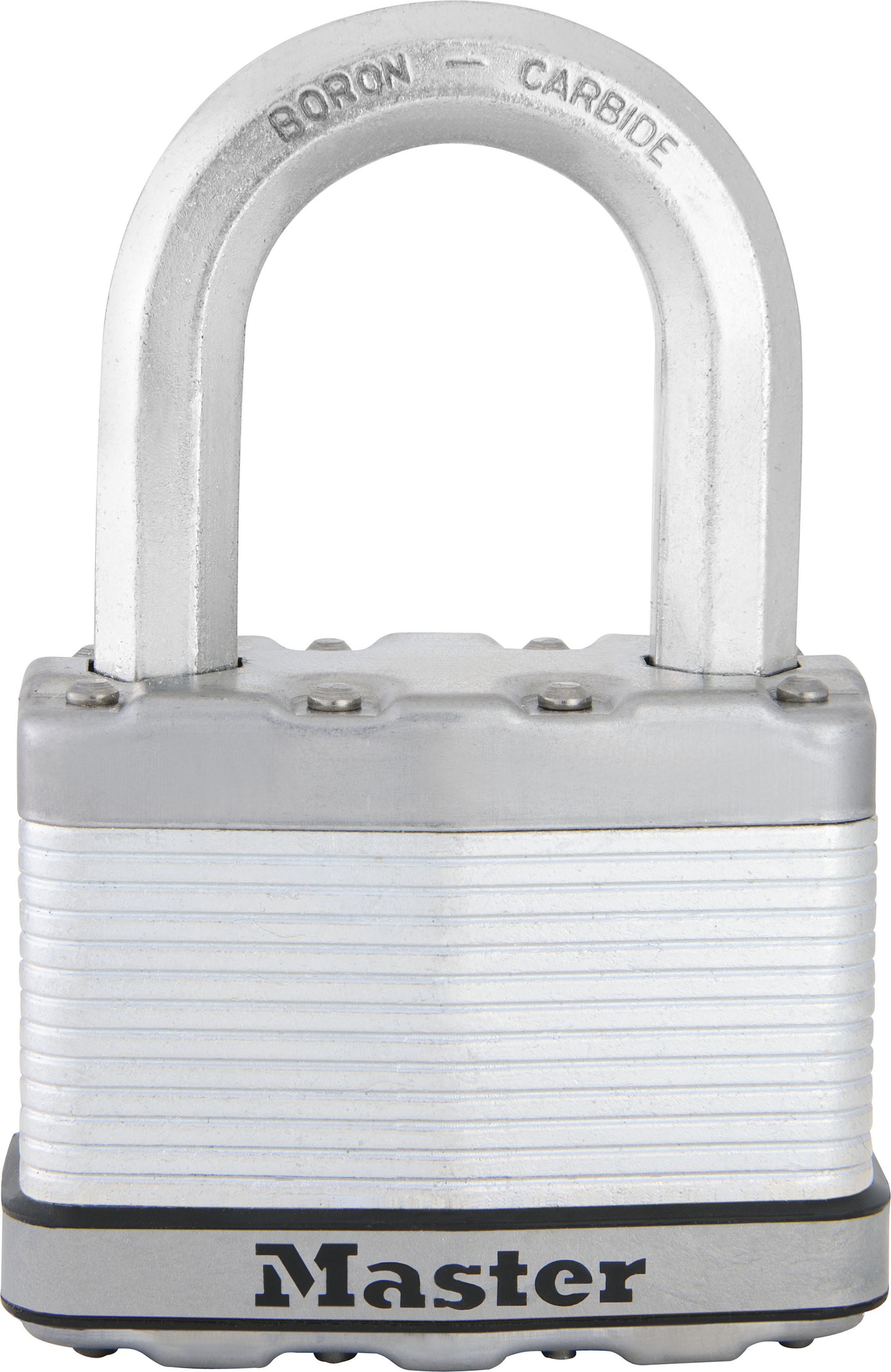 Master Lock Padlock Weatherproof Laminated Steel Padlock, 11mm Shackle, 64mm Body