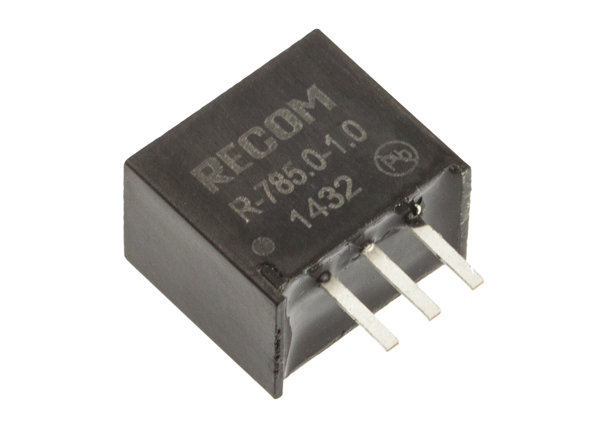 Recom Switching Regulator, Through Hole, 5V dc Output Voltage, 6.5 → 18V dc Input Voltage, 1A Output Current, 1
