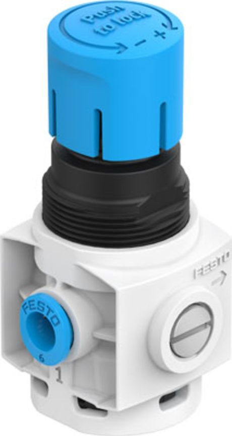 Festo Pneumatic Regulator - 0.5bar to 7bar, 8bar max. input, 8086640