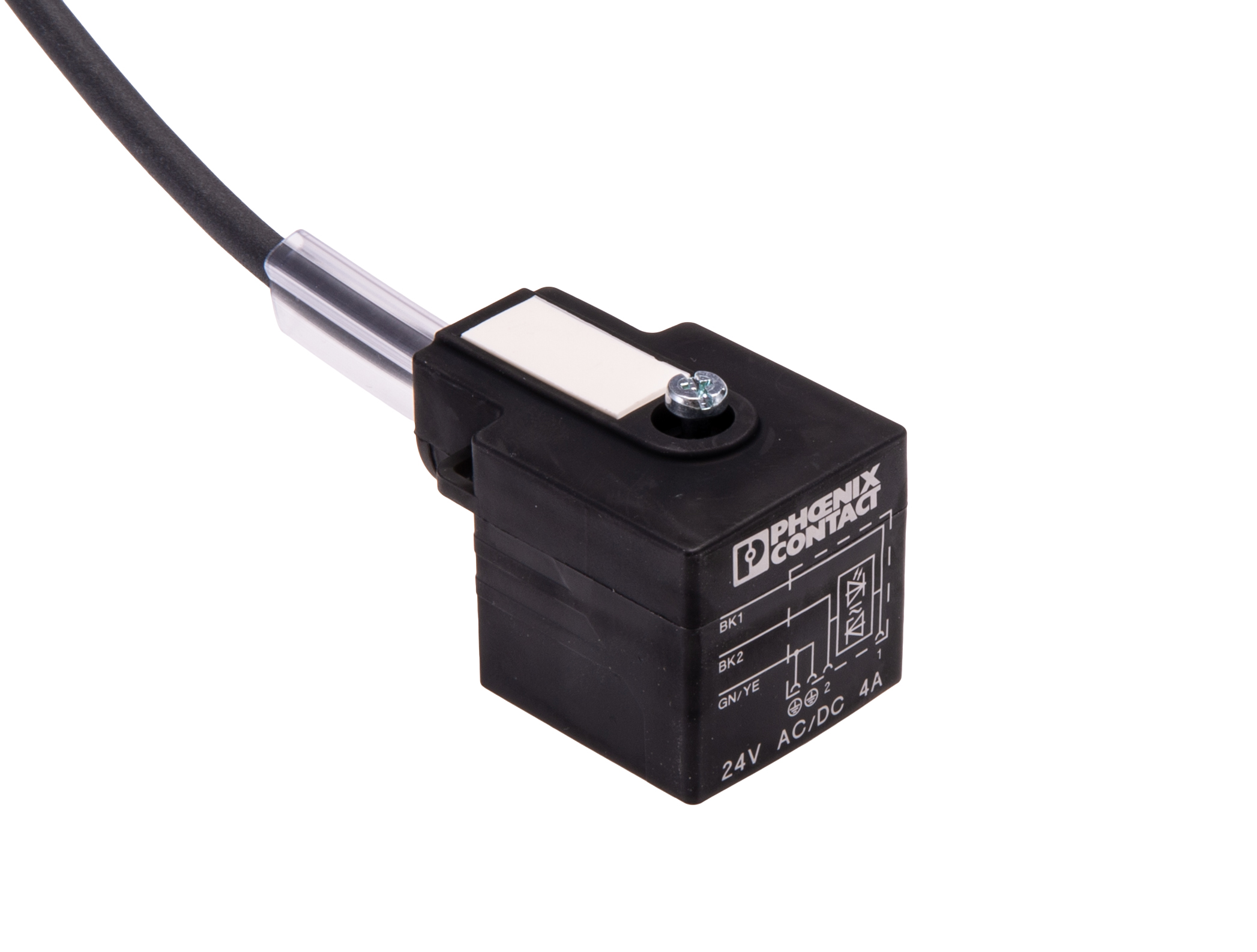 Phoenix Contact Female 3 way DIN 43650 Form A to 3 way Free End Sensor Actuator Cable, 5 m