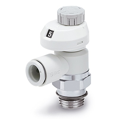 SMC AS2 Series Threaded Pneumatic Silencer & Exhaust Restrictor Function Fitting, UNF 10-32 Inlet Port, 6mm Tube Inlet