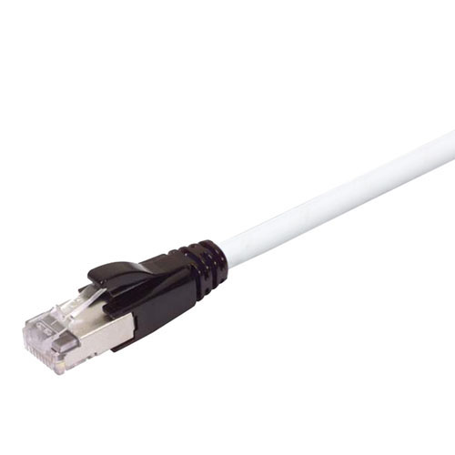 L-ComTRD, 10m Cat6a, White RJ45 to Male RJ45 Male, Aluminium/Polyester Foil Shielded, Terminated PVC Sheath