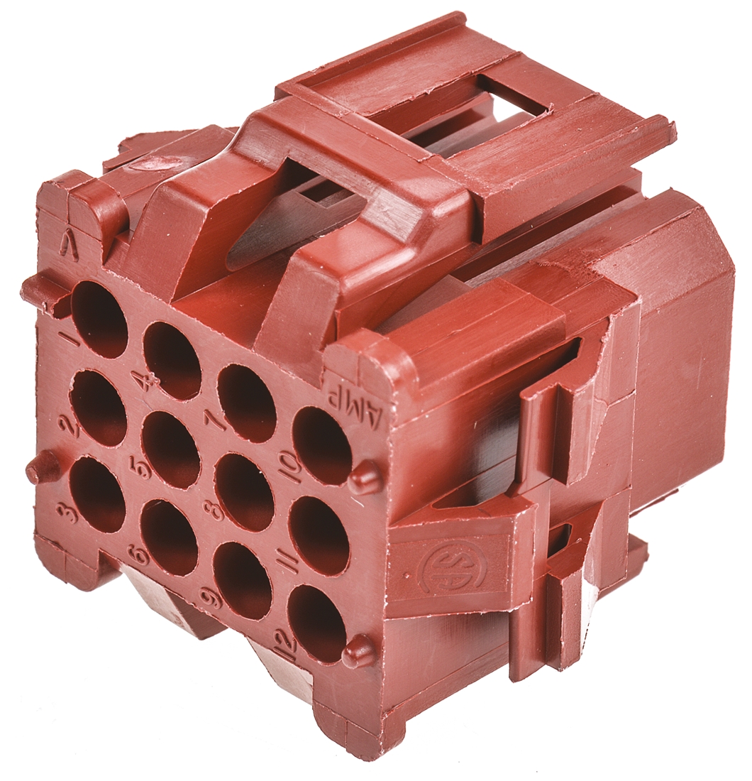 TE Connectivity, Miniature Rectangular II Male Connector Housing, 4.19mm Pitch, 12 Way, 4 Row