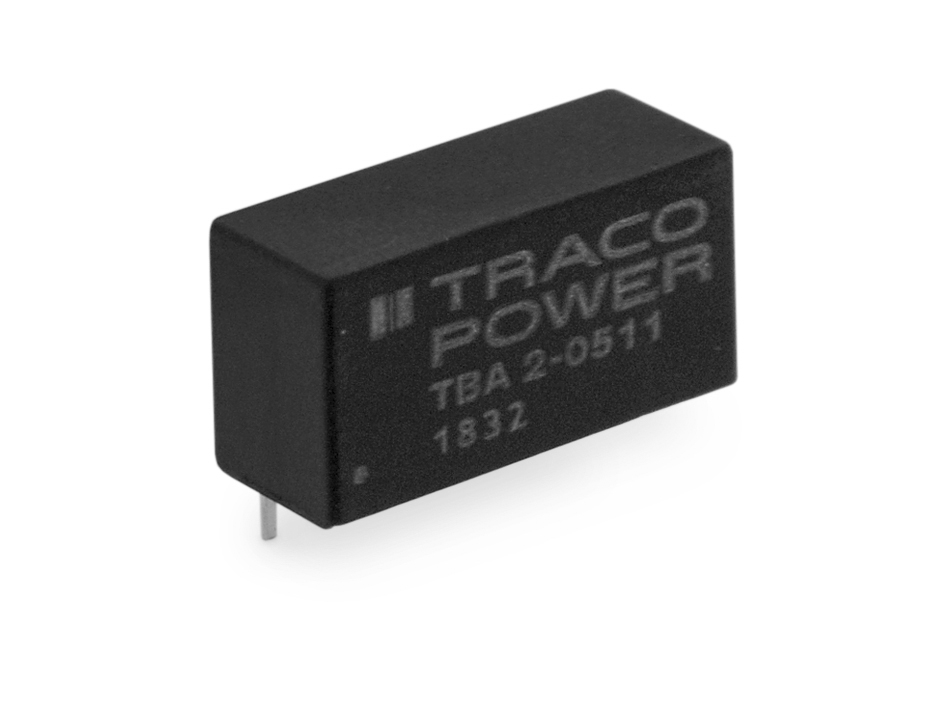 TRACOPOWER TBA 2 DC-DC Converter, 15V dc/ 130mA Output, 4.5 → 5.5 V dc Input, 2W, Through Hole, +85°C Max Temp