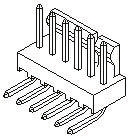 Molex KK 254 Series Right Angle Through Hole Pin Header, 10 Contact(s), 2.54 mm Pitch, 1 Row, Unshrouded