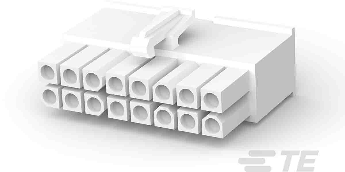 TE Connectivity, Mini-Universal MATE-N-LOK Male PCB Connector Housing, 4.14mm Pitch, 16 Way, 2 Row