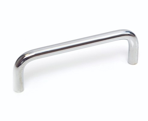 RS PRO Polished Silver Steel Cabinet Handle 41 mm Height, 10mm Width, 120mm Length