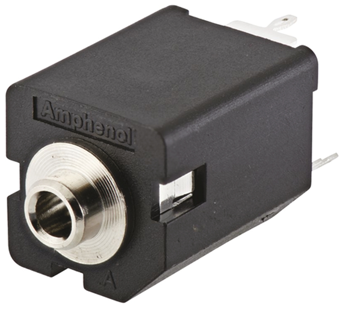 Amphenol Industrial Jack Connector PCB Mount Stereo Socket, 5Pole 10A