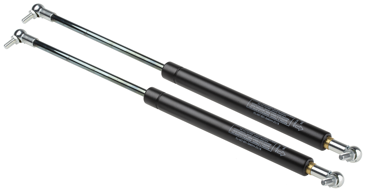 Camloc Steel Gas Strut, with Ball & Socket Joint, End Joint, 445.0mm Extended Length, 200.0mm Stroke Length