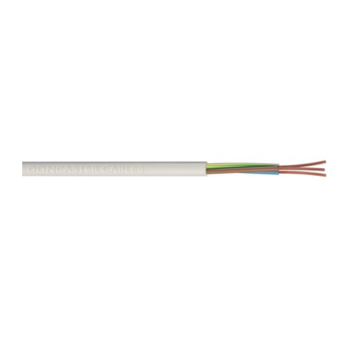 RS PRO Power 1 mm² 4 Core Power Cable, White Polyvinyl Chloride PVC, 50m