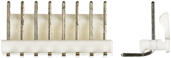 TE Connectivity MTA-100 Series Right Angle Through Hole Pin Header, 8 Contact(s), 2.54 mm Pitch, 1 Row, Unshrouded